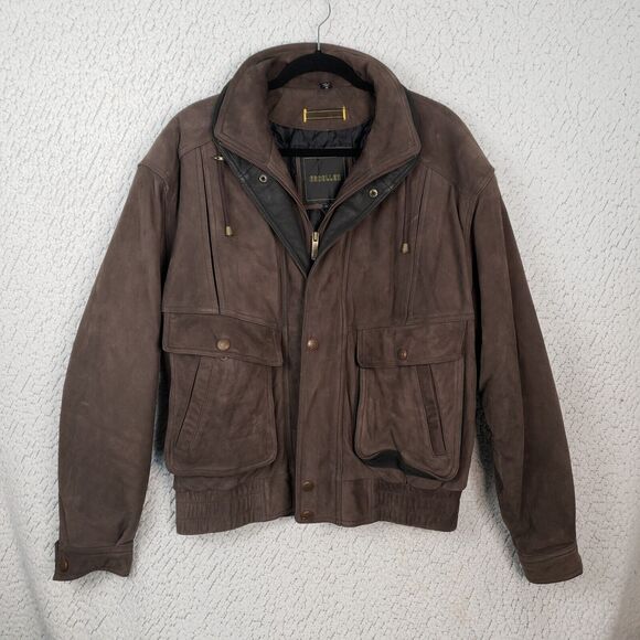 Vtg 100% Soft Leather Jacket Excelled Mens M Heavyweight Diamond Lined 46x26 - Picture 1 of 14